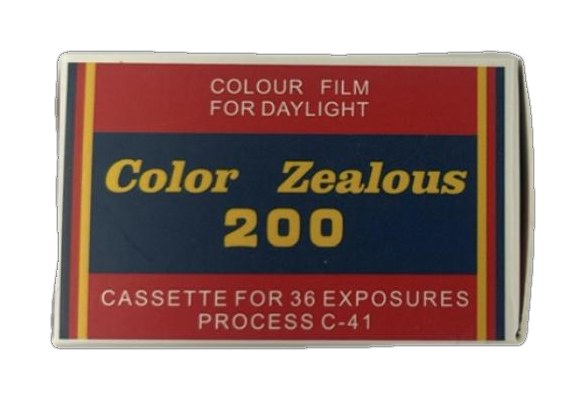 Color Zealous 200 film packaging