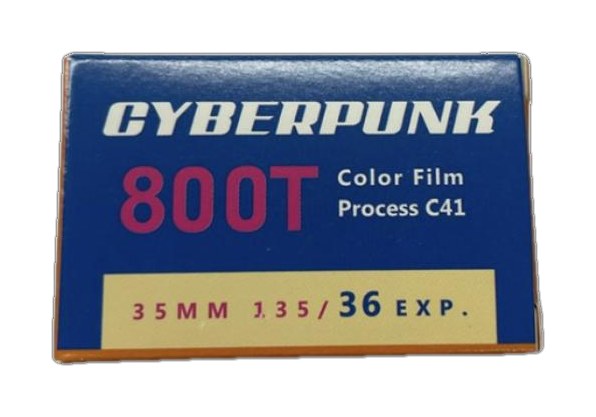 Cyberpunk 800T film packaging