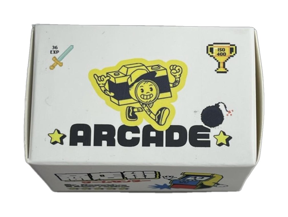 Mr. Negative Arcade 400 film packaging