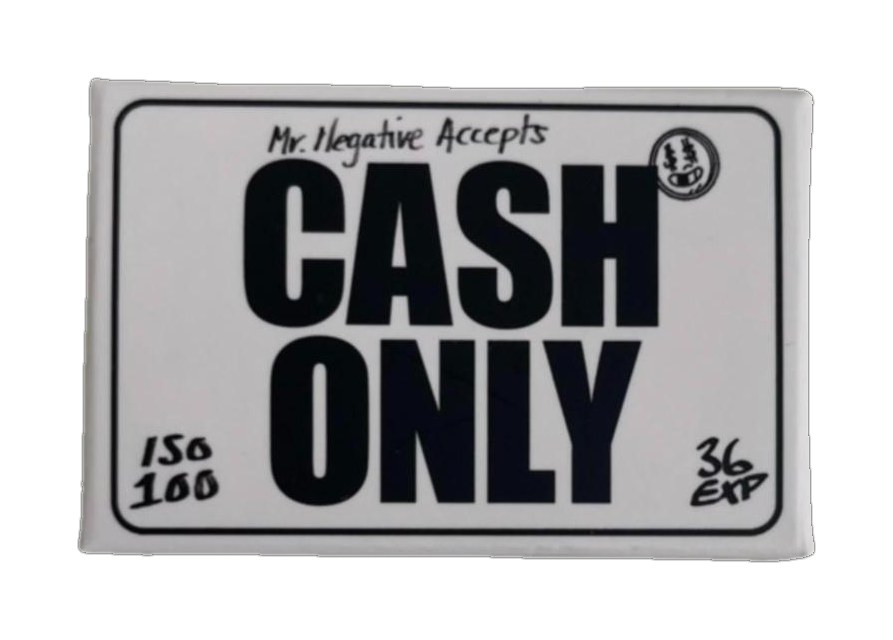 Mr. Negative Cash Only 100 film packaging
