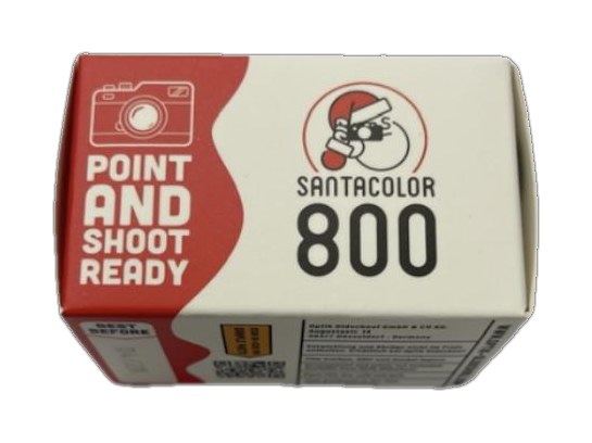 Optik Oldschool SantaColor 800 film packaging